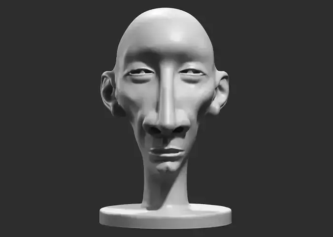 human head modern sculpture 3d print model 108 3D print model