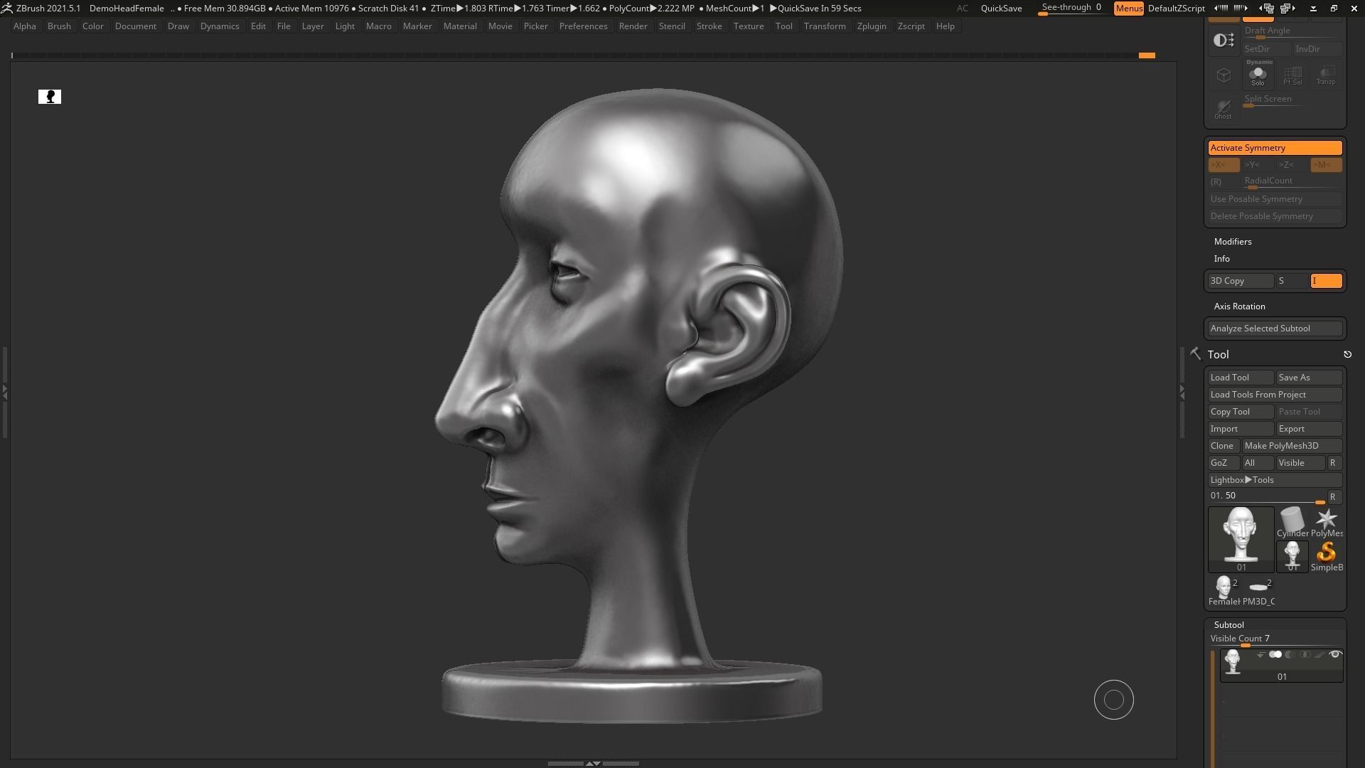 human head modern sculpture 3d print model 108 3D print model_12