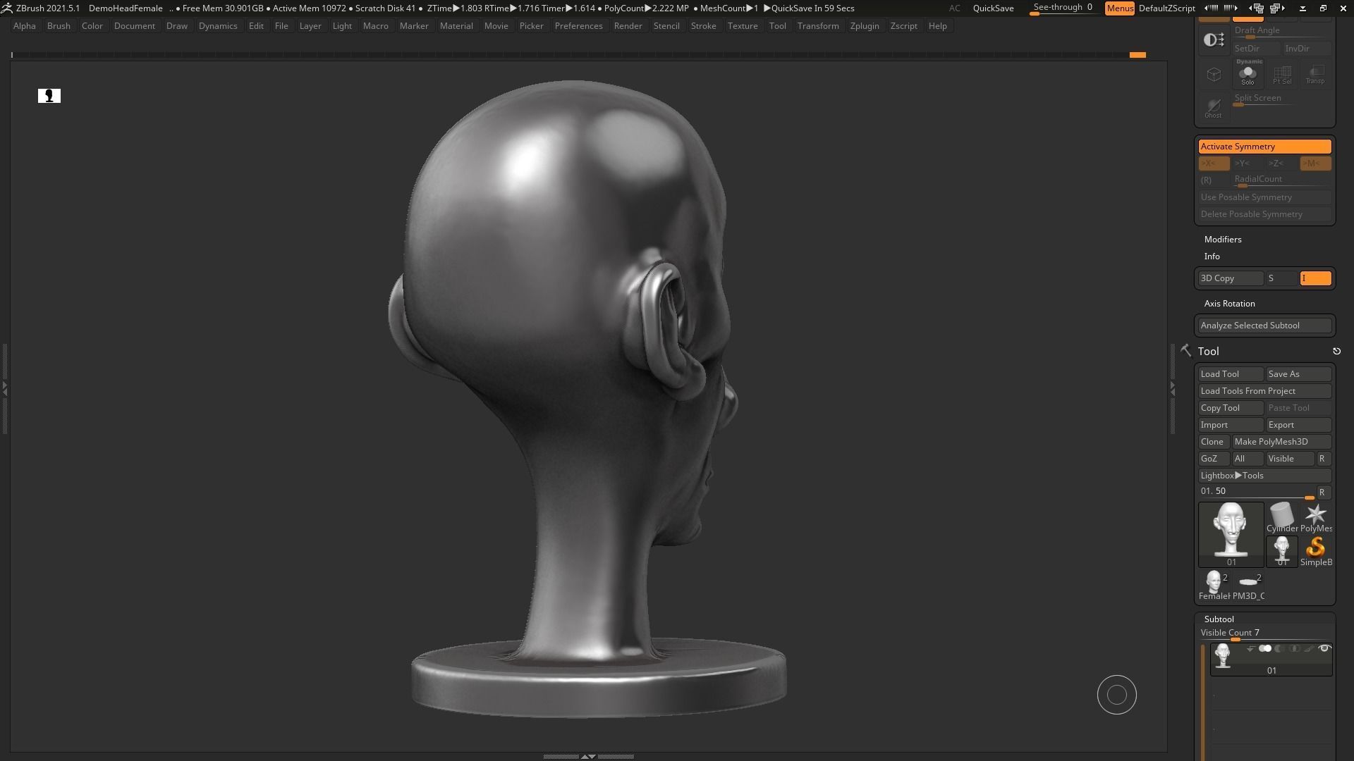 human head modern sculpture 3d print model 108 3D print model_10