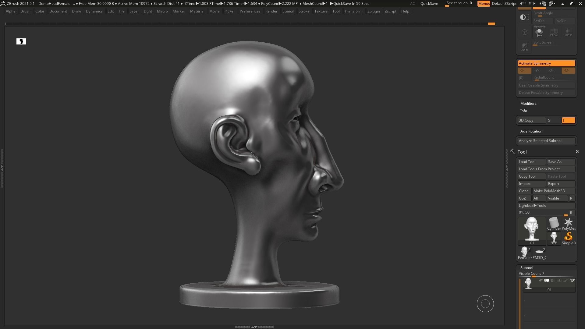 human head modern sculpture 3d print model 108 3D print model_9