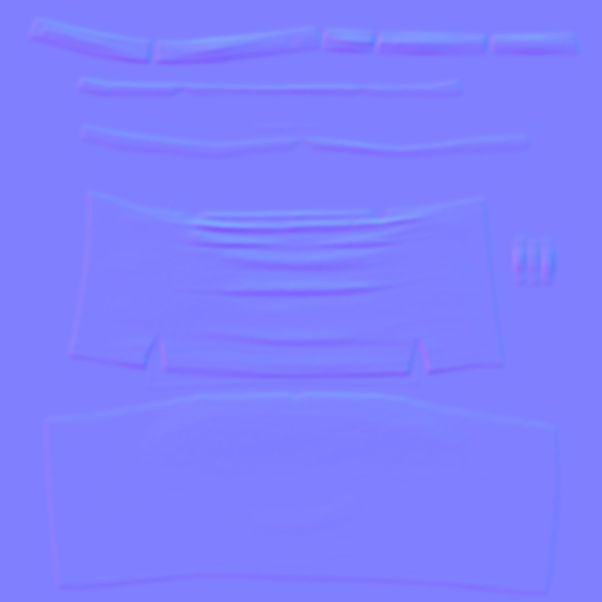 Double Front Slits Mini Skirt with Belt Low-poly 3D model_10