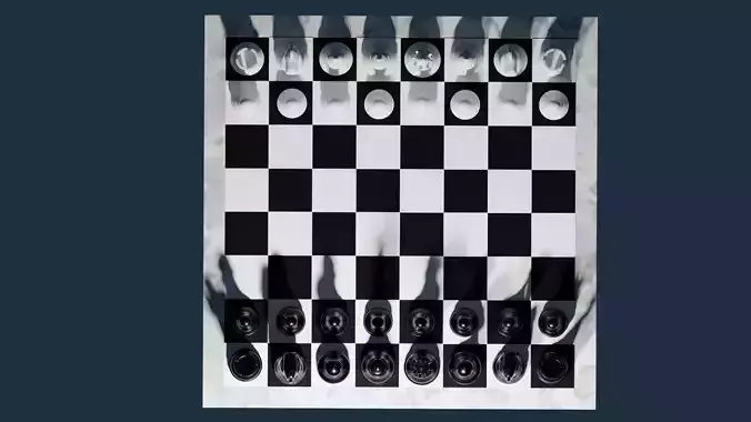 Chess set board