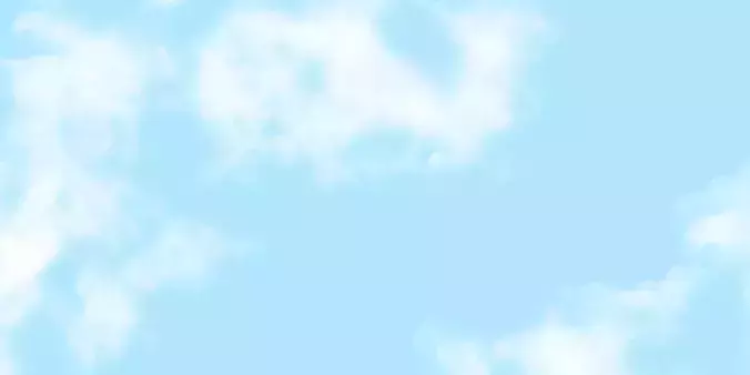 HDRI Panoramic Sky - 360 - blue cloudy day Low-poly 3D model