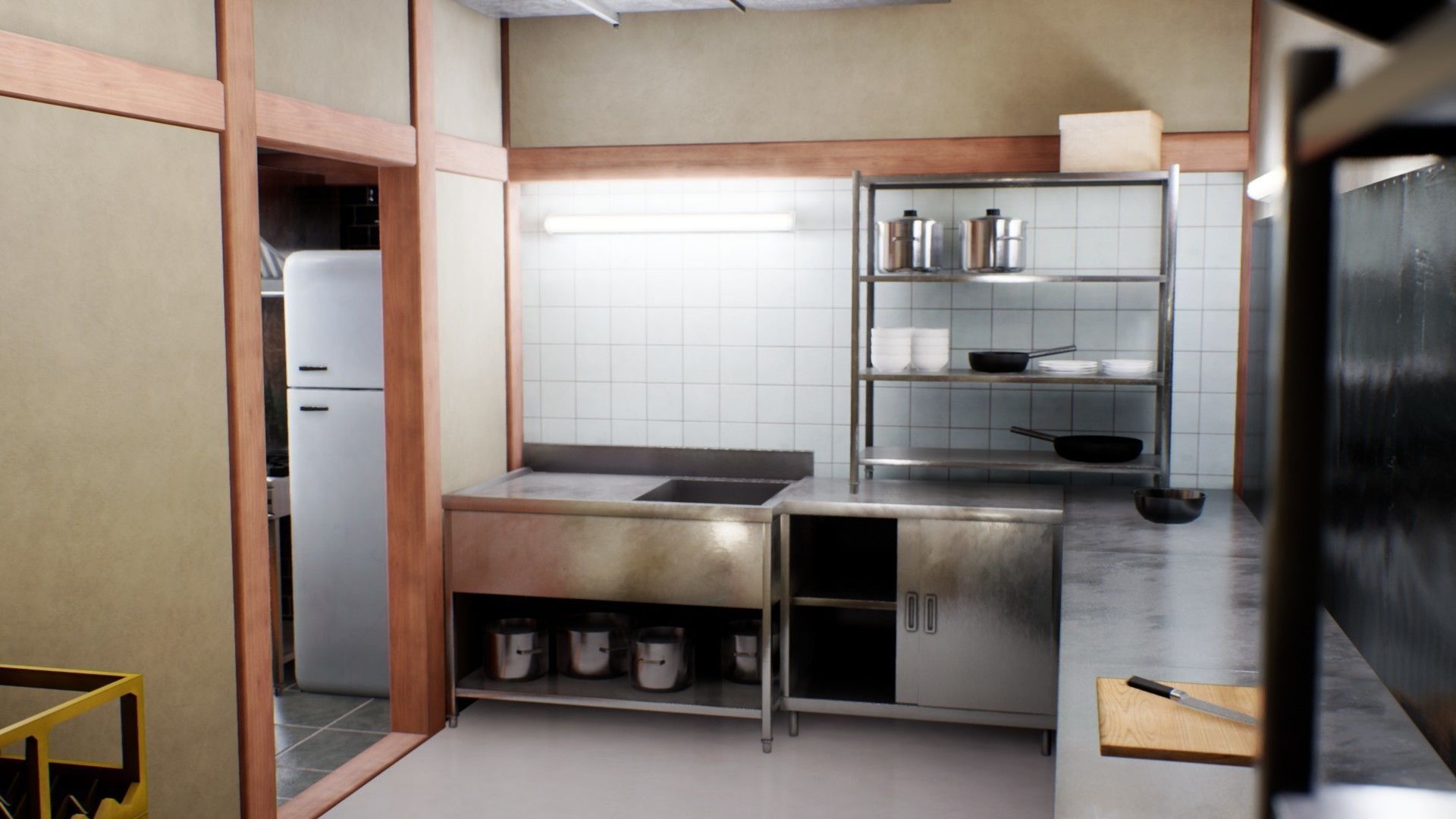 Japanese Restaurant - Scene and Assets Low-poly 3D model_4