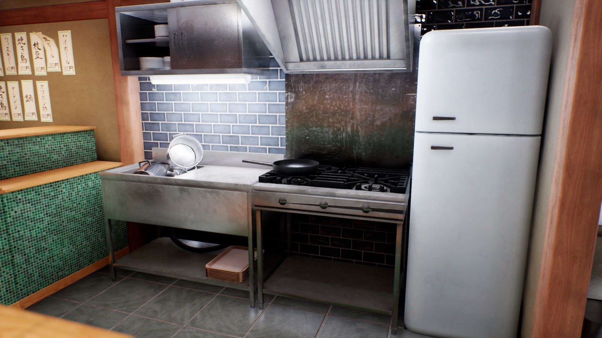 Japanese Restaurant - Scene and Assets Low-poly 3D model_6