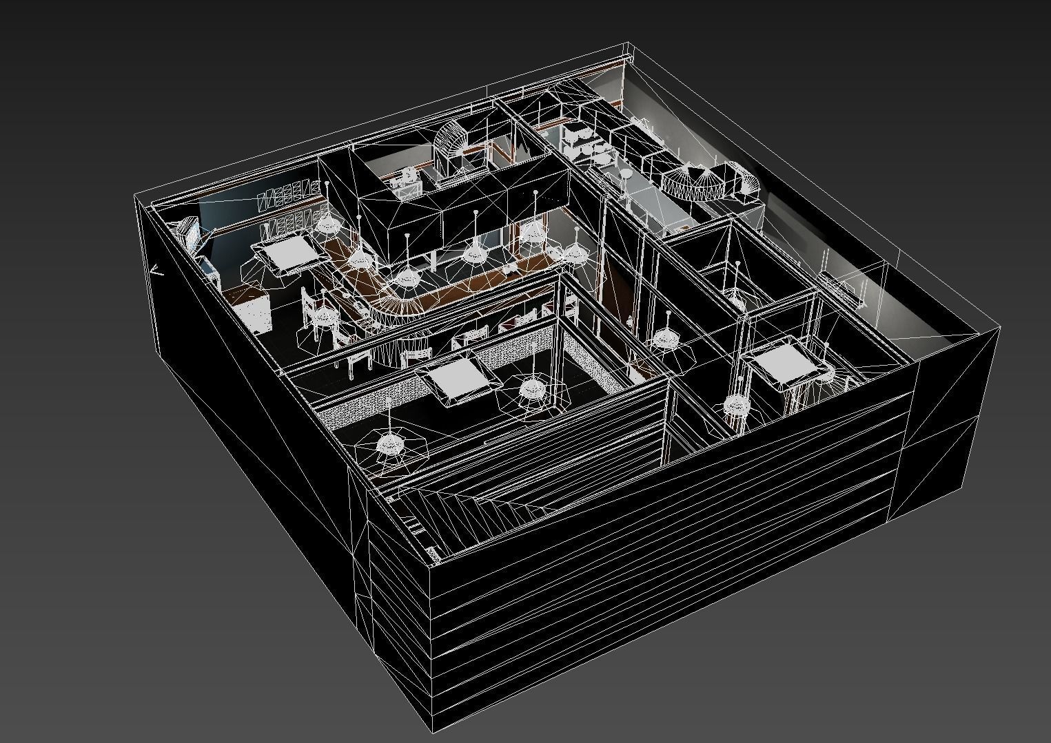 Japanese Restaurant - Scene and Assets Low-poly 3D model_10