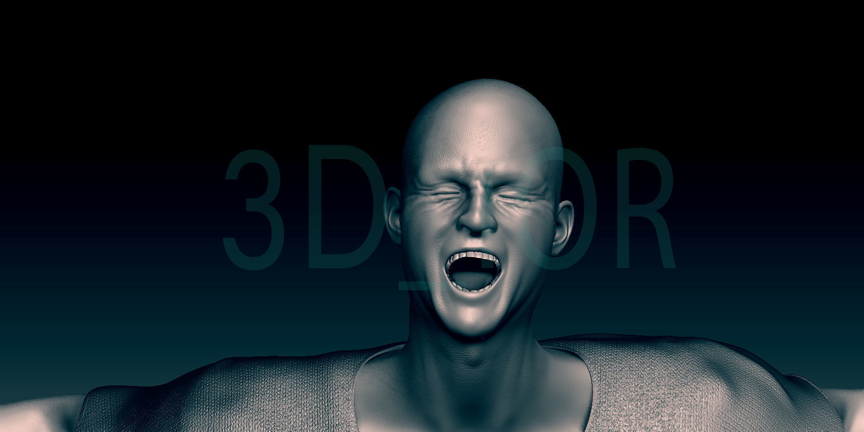Scream Face 3D Model 3D model_3