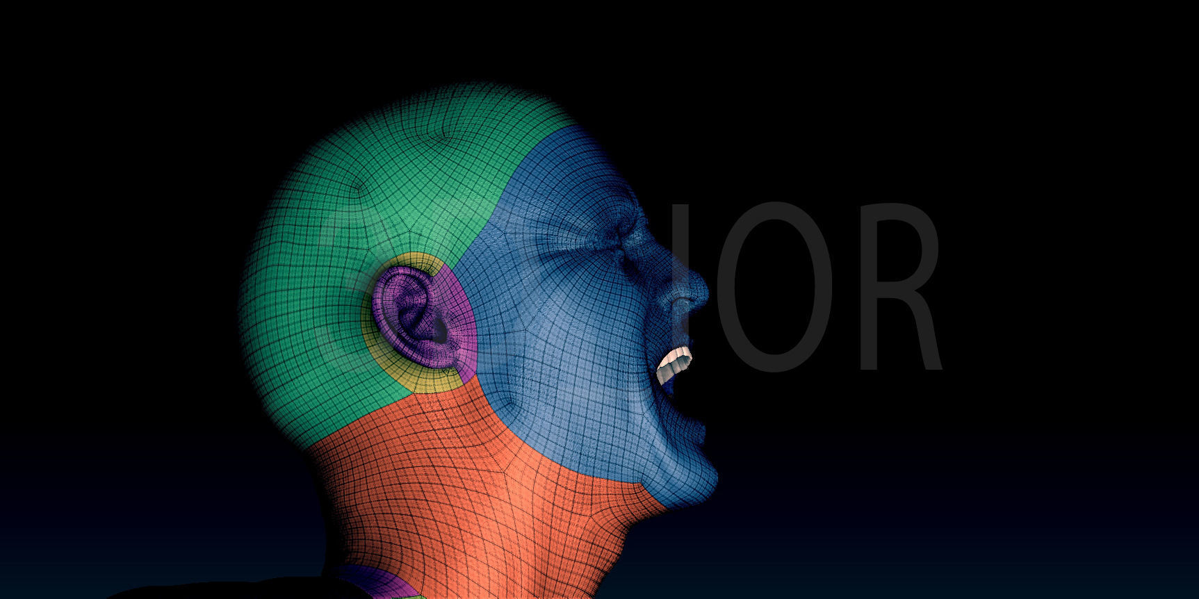 Scream Face 3D Model 3D model_5