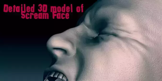 Scream Face 3D Model 3D model