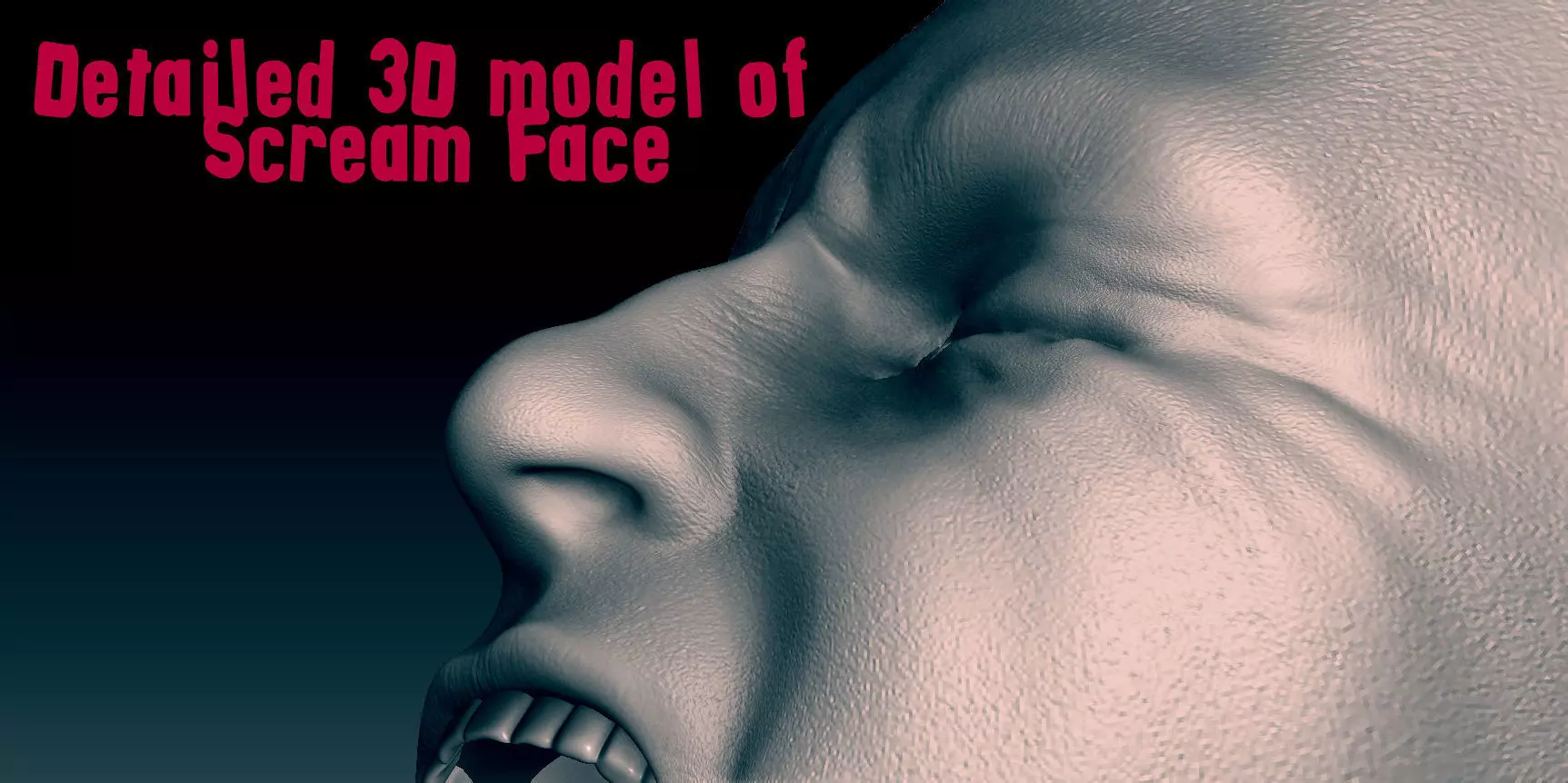 Scream Face 3D Model 3D model_0