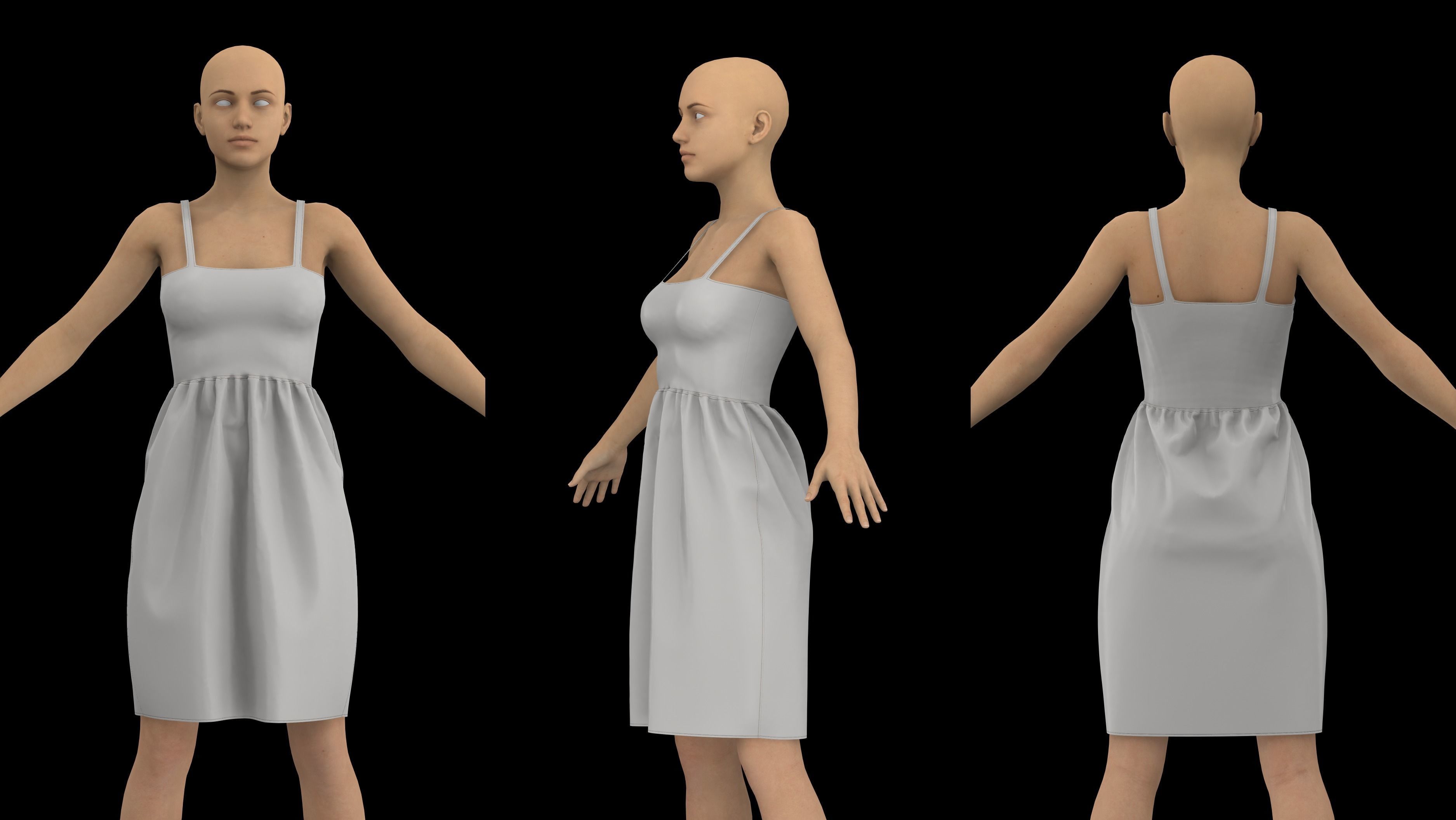 FEMALE CLOTHES PACK 2021 genesis 8 highpoly 3D model_3