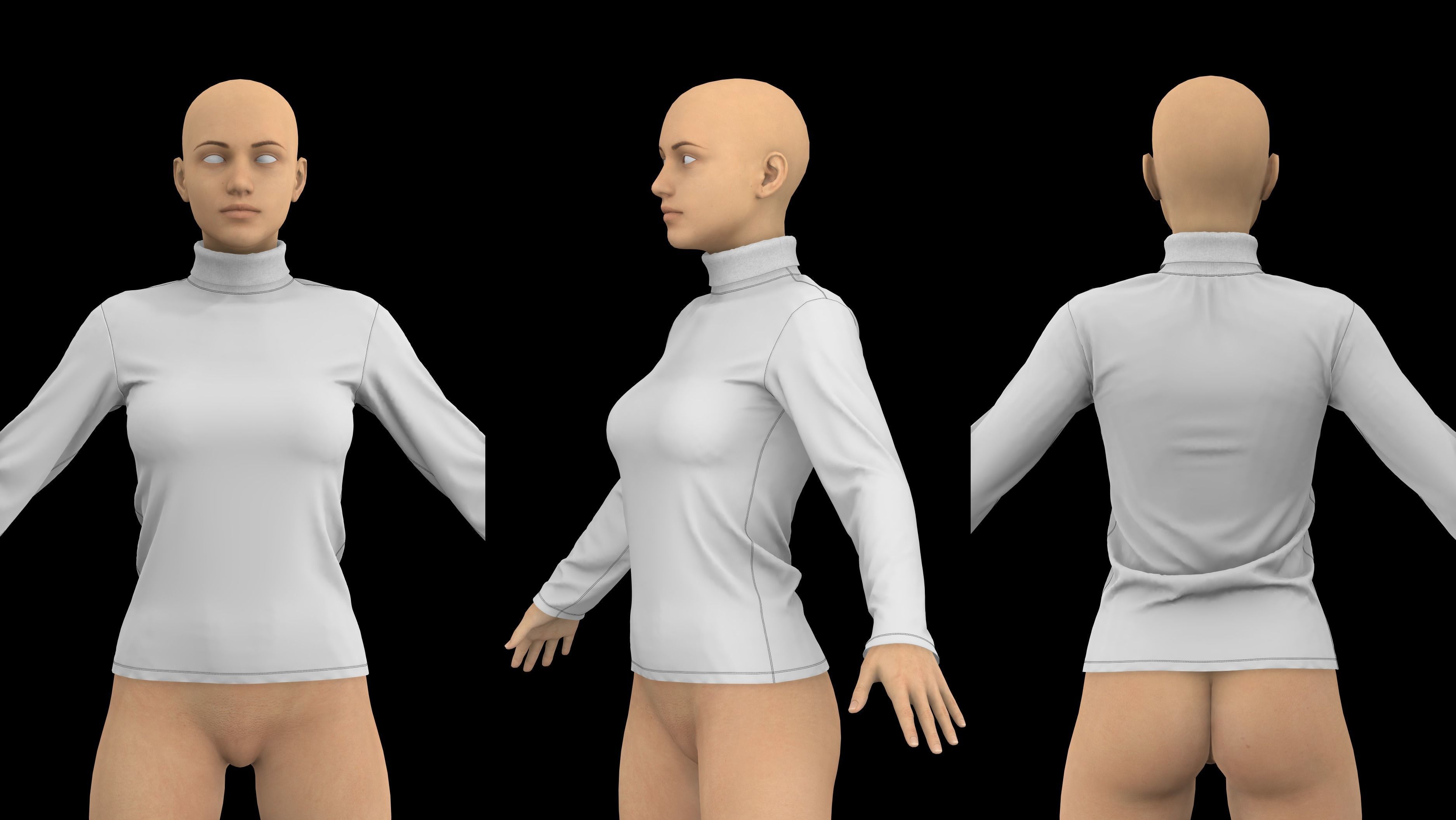 FEMALE CLOTHES PACK 2021 genesis 8 highpoly 3D model_17