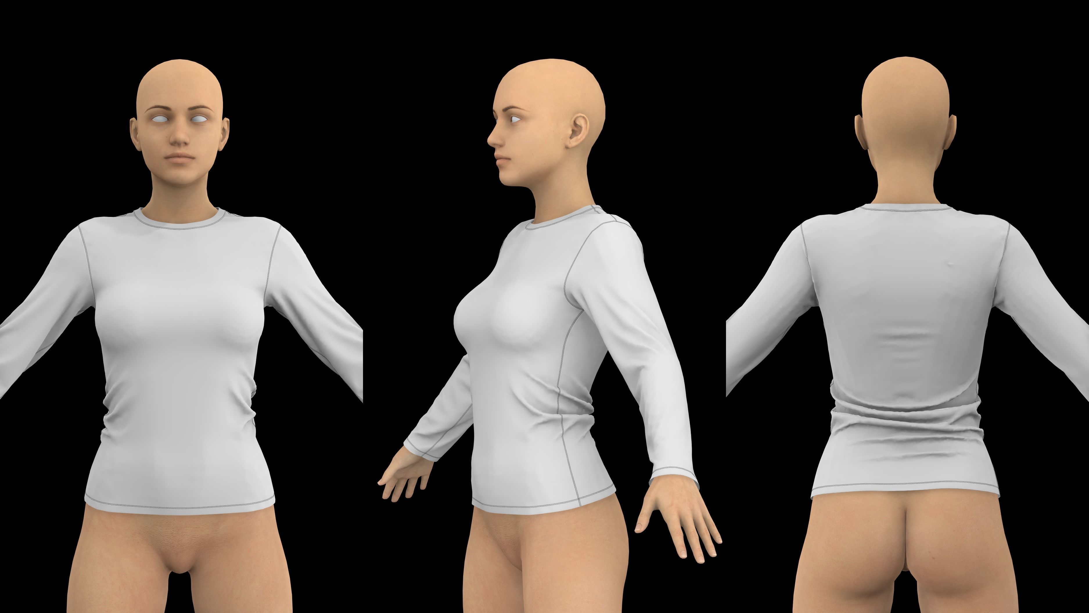 FEMALE CLOTHES PACK 2021 genesis 8 highpoly 3D model_7
