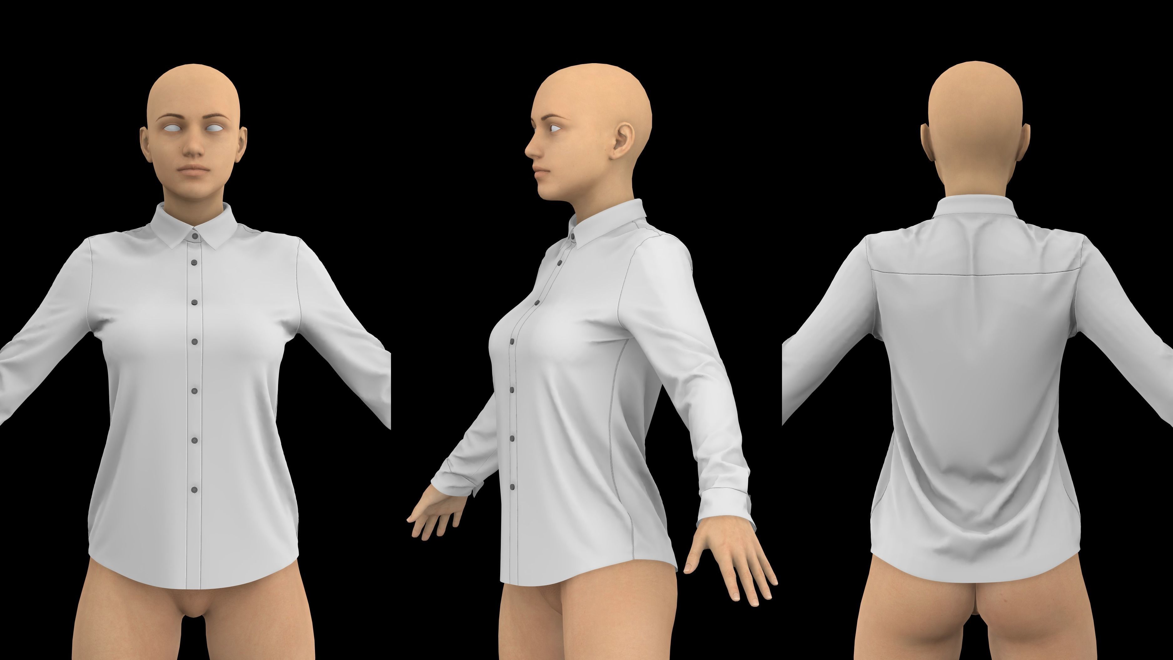 FEMALE CLOTHES PACK 2021 genesis 8 highpoly 3D model_12