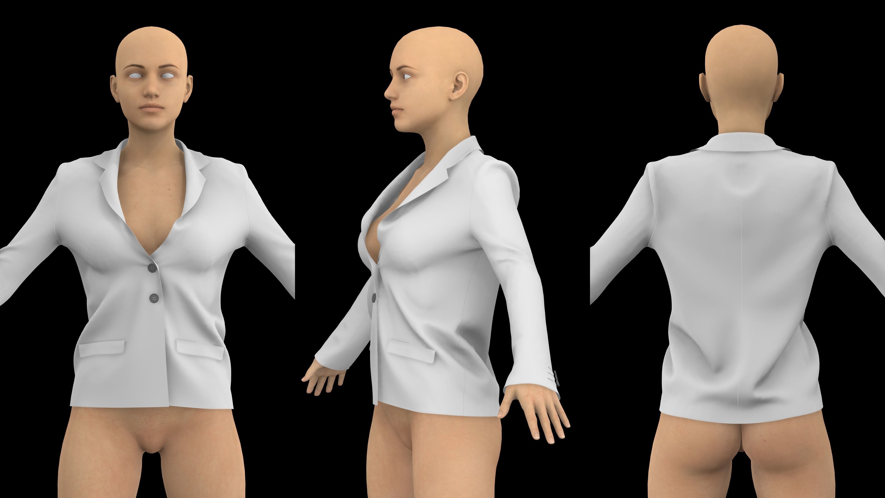 FEMALE CLOTHES PACK 2021 genesis 8 highpoly 3D model_14