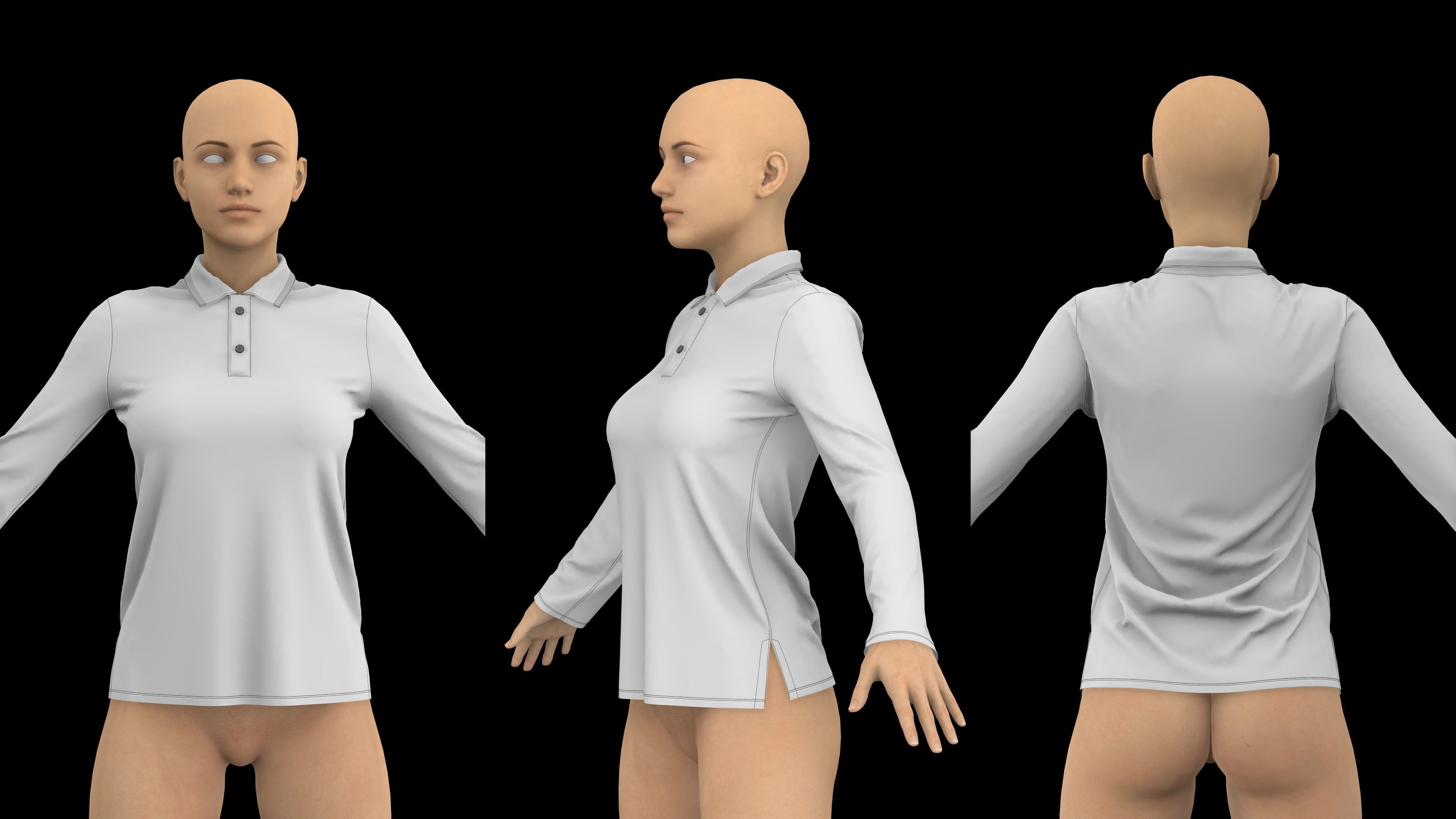 FEMALE CLOTHES PACK 2021 genesis 8 highpoly 3D model_6