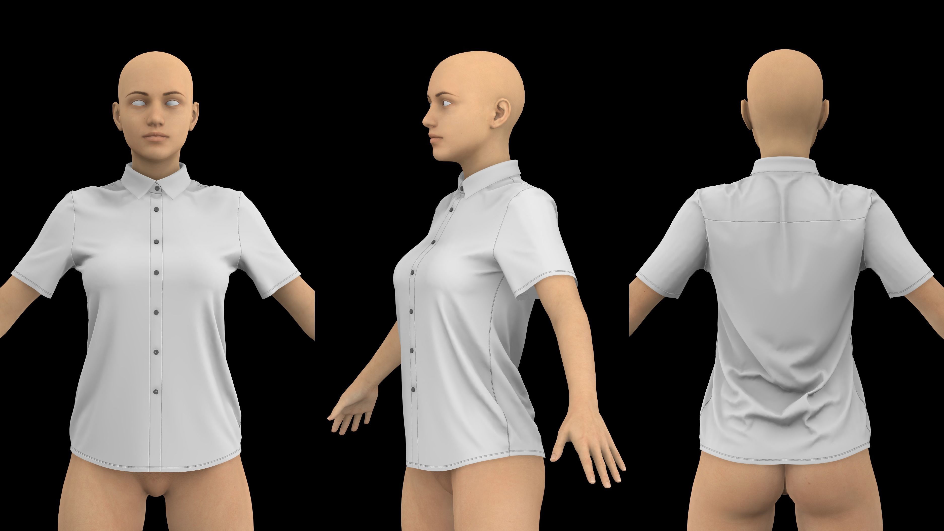 FEMALE CLOTHES PACK 2021 genesis 8 highpoly 3D model_11