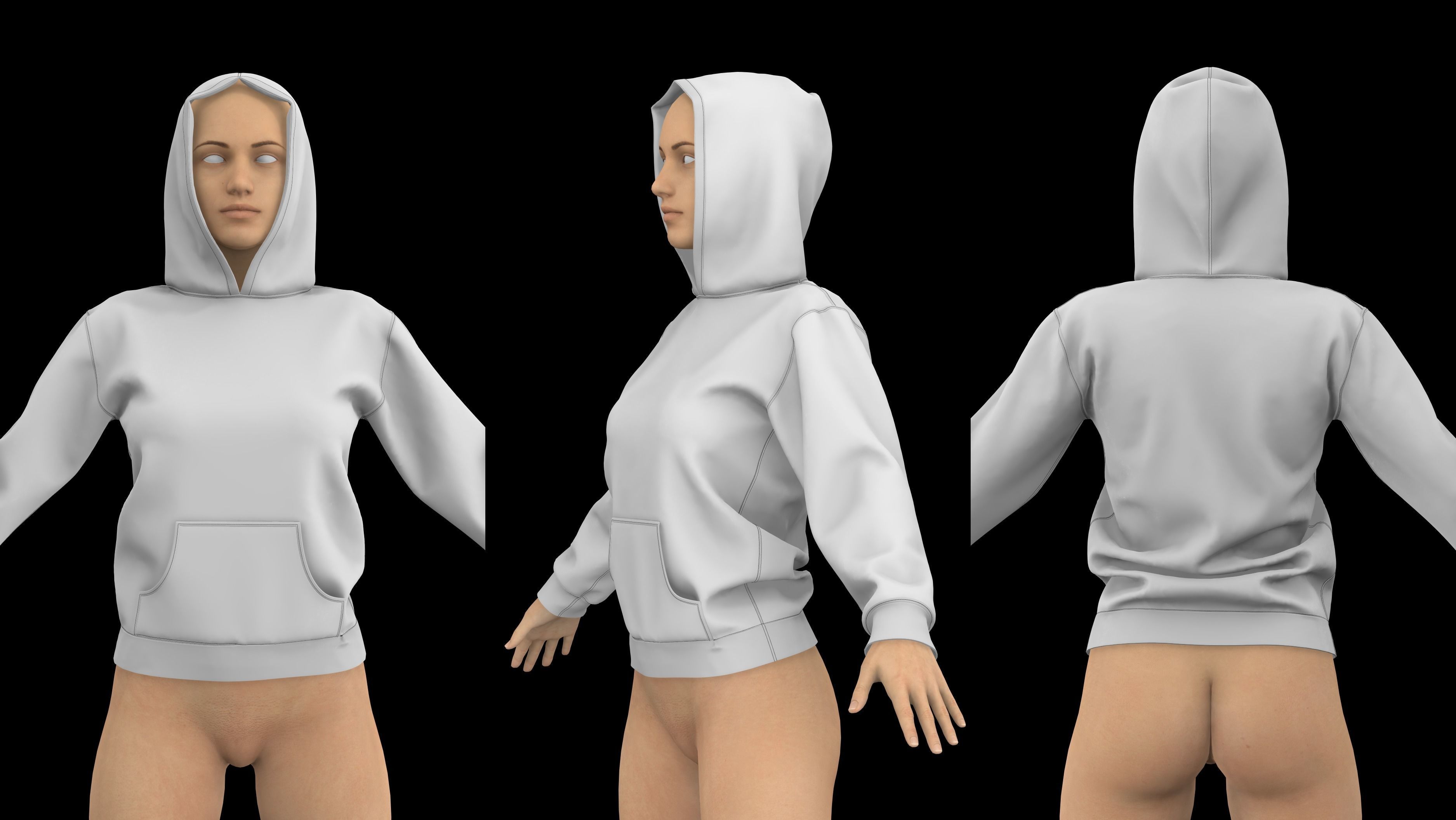 FEMALE CLOTHES PACK 2021 genesis 8 highpoly 3D model_5