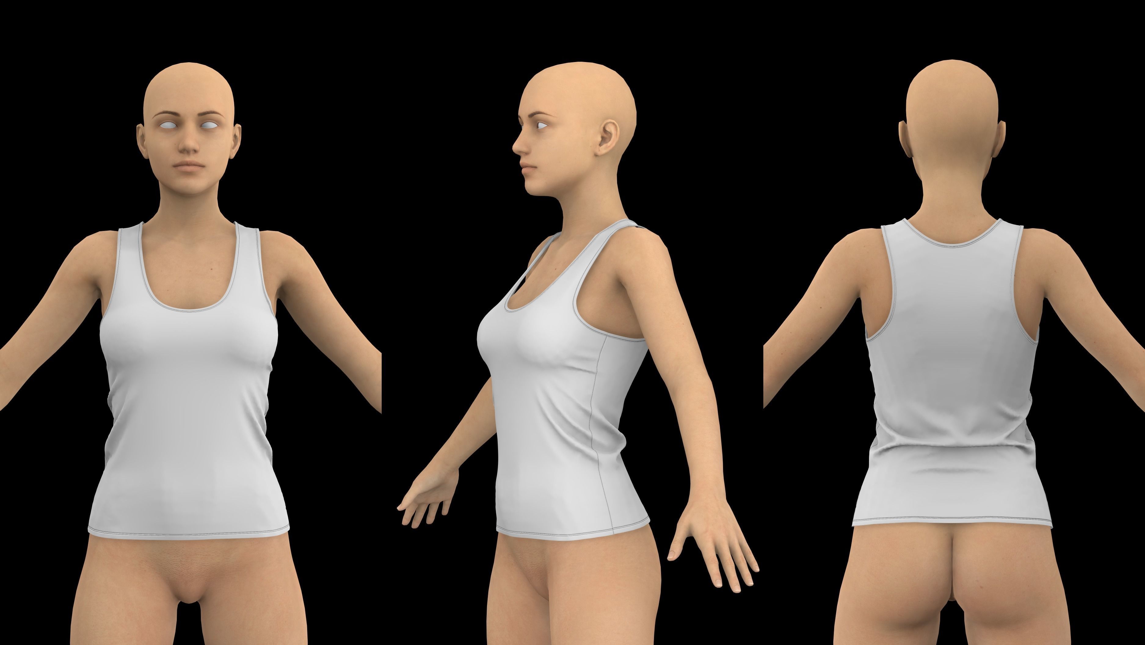 FEMALE CLOTHES PACK 2021 genesis 8 highpoly 3D model_13