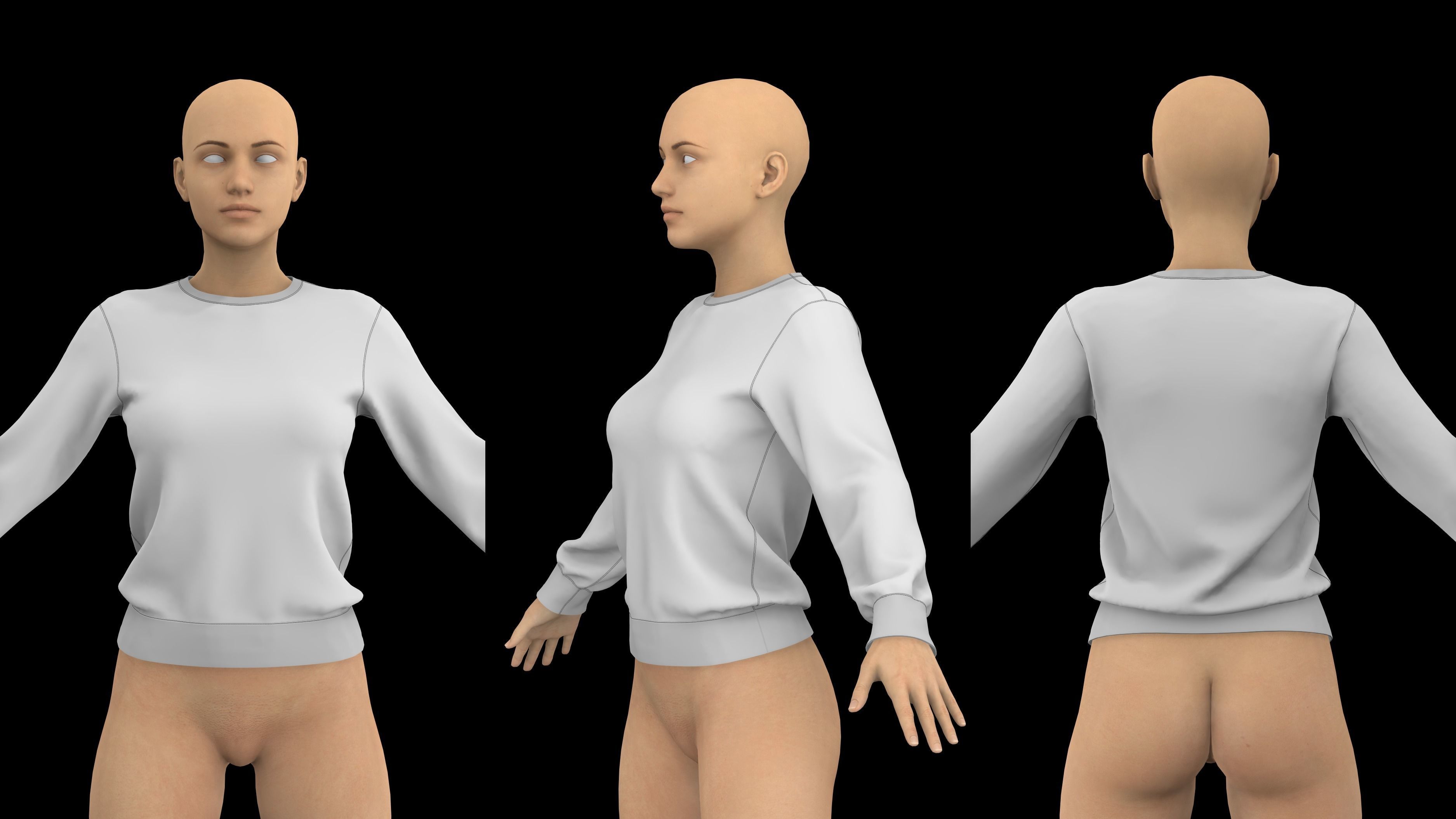 FEMALE CLOTHES PACK 2021 genesis 8 highpoly 3D model_8
