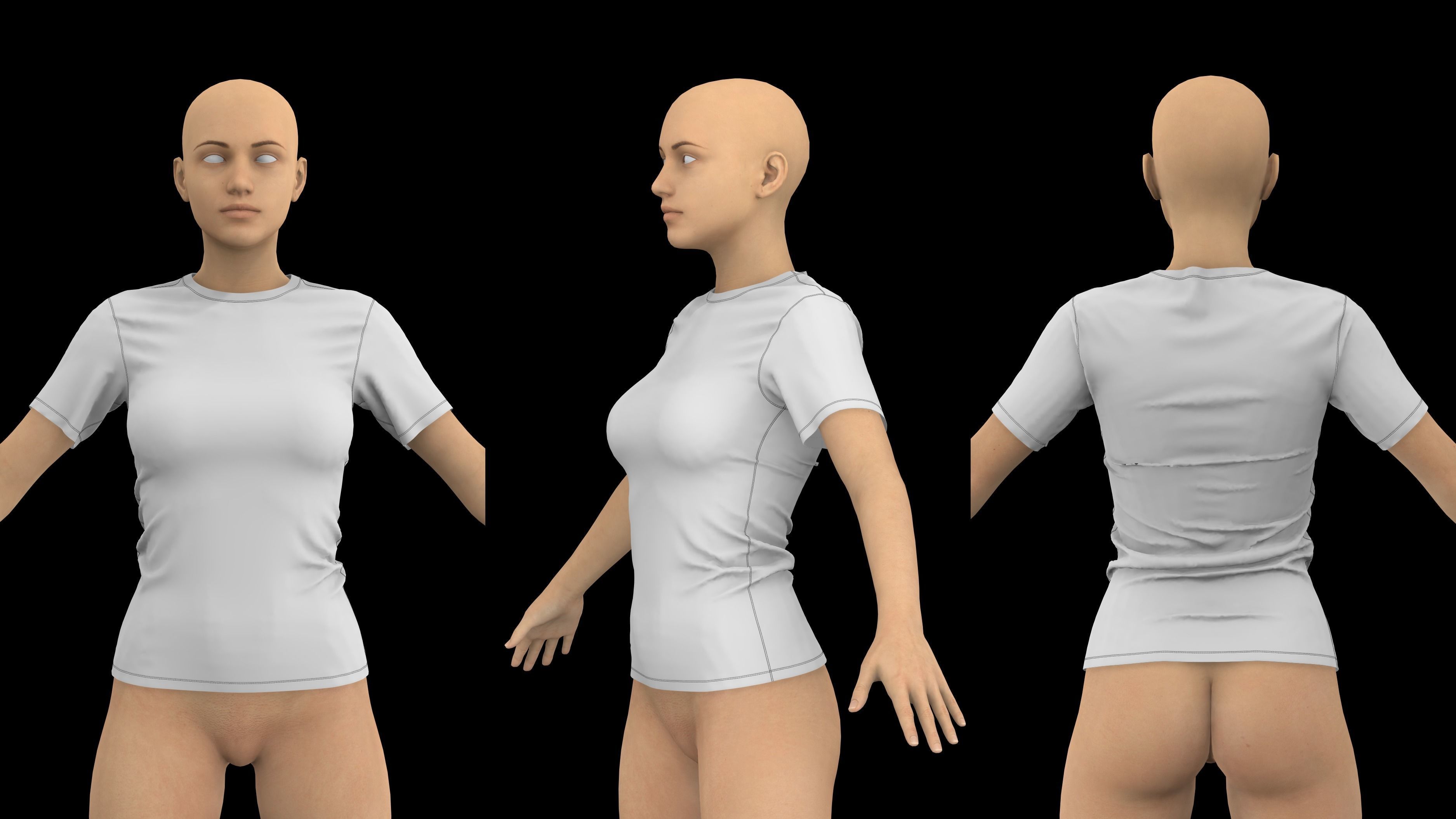 FEMALE CLOTHES PACK 2021 genesis 8 highpoly 3D model_16
