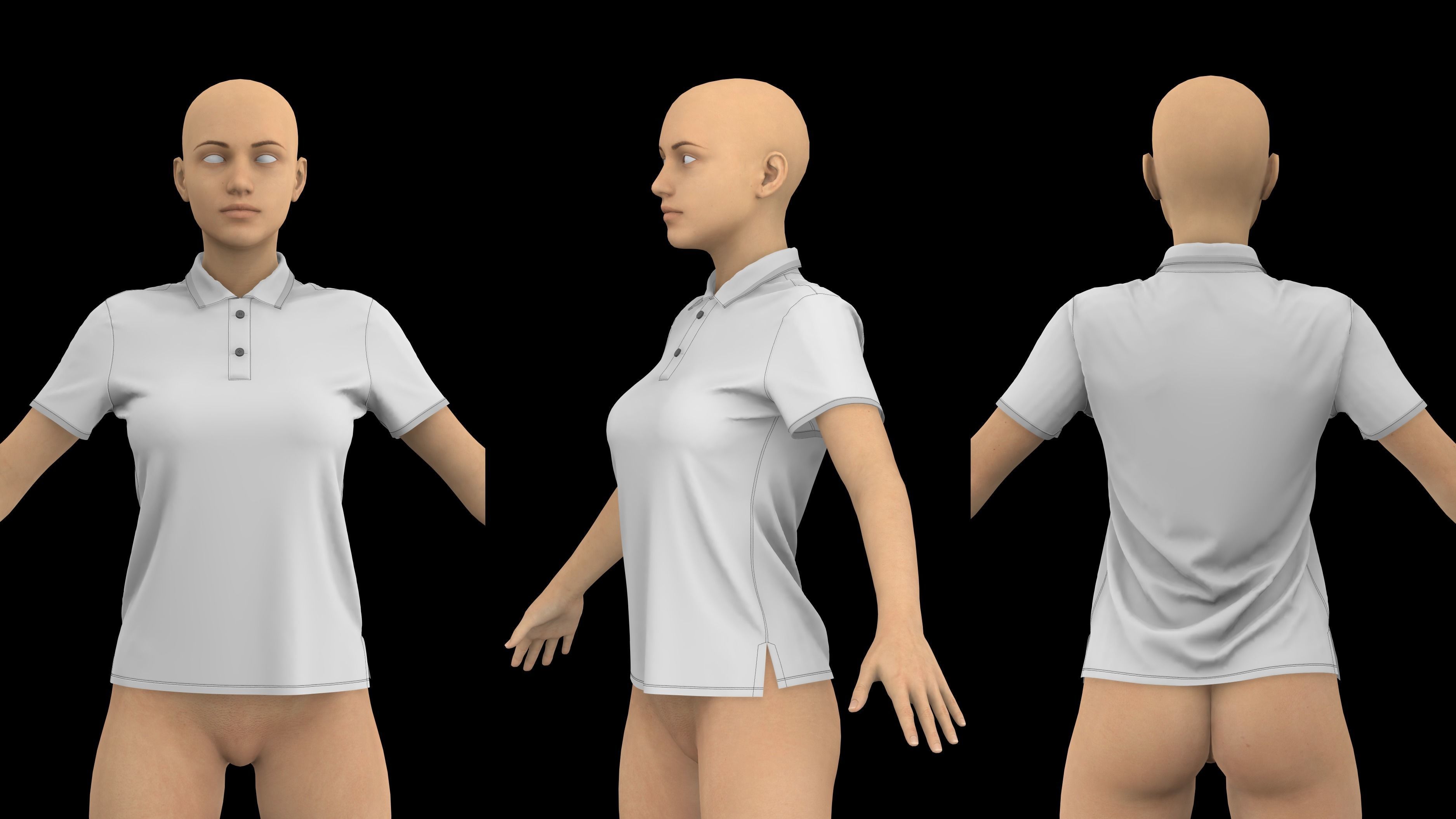 FEMALE CLOTHES PACK 2021 genesis 8 highpoly 3D model_9