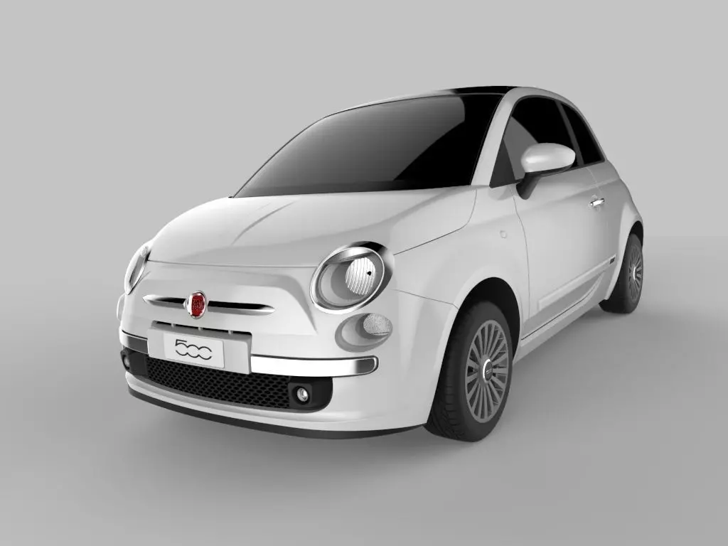 Fiat 500 2007 Autodesk Alias 3D model