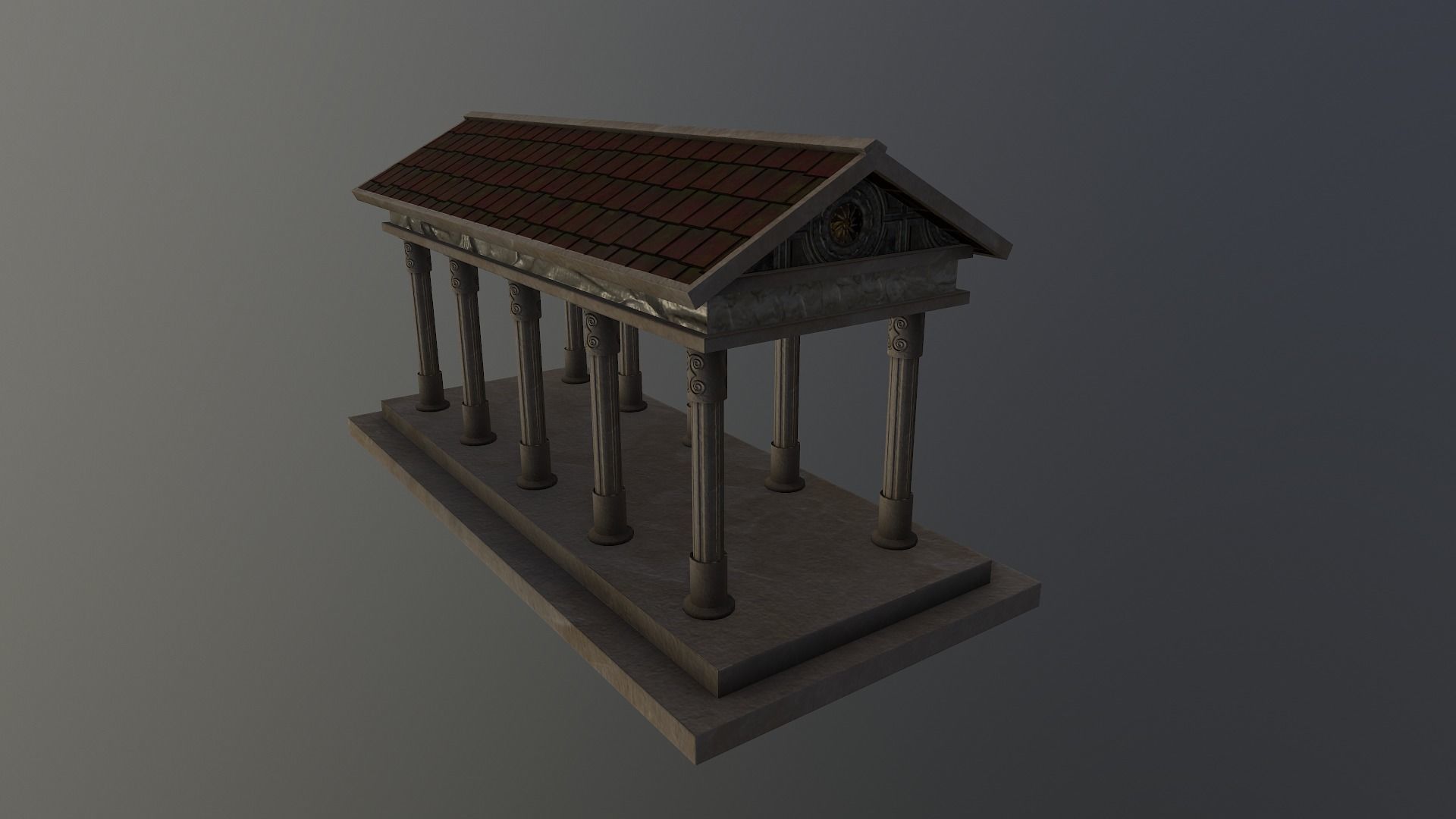  Roman Building Low-poly 3D model_13