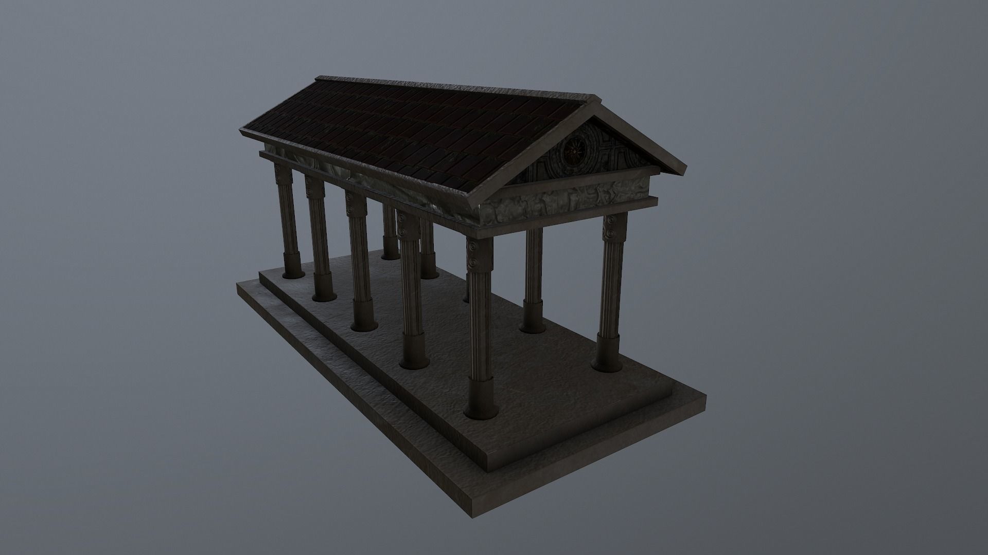  Roman Building Low-poly 3D model_23