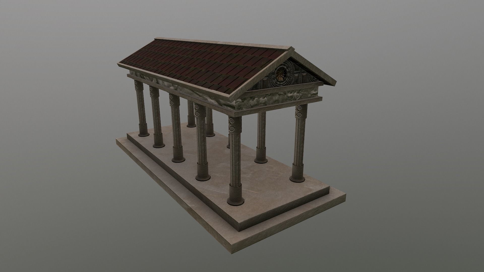  Roman Building Low-poly 3D model_21