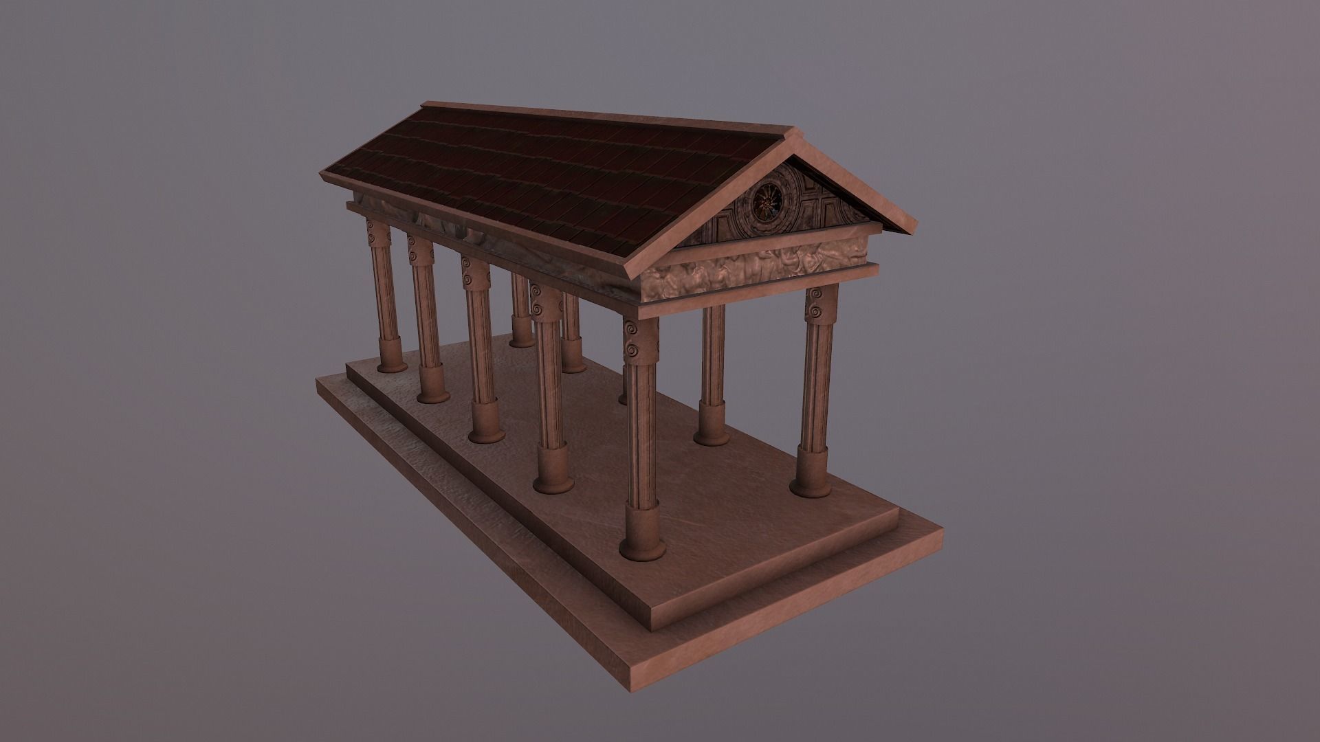  Roman Building Low-poly 3D model_22