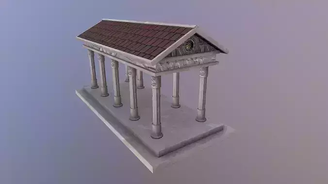  Roman Building Low-poly 3D model