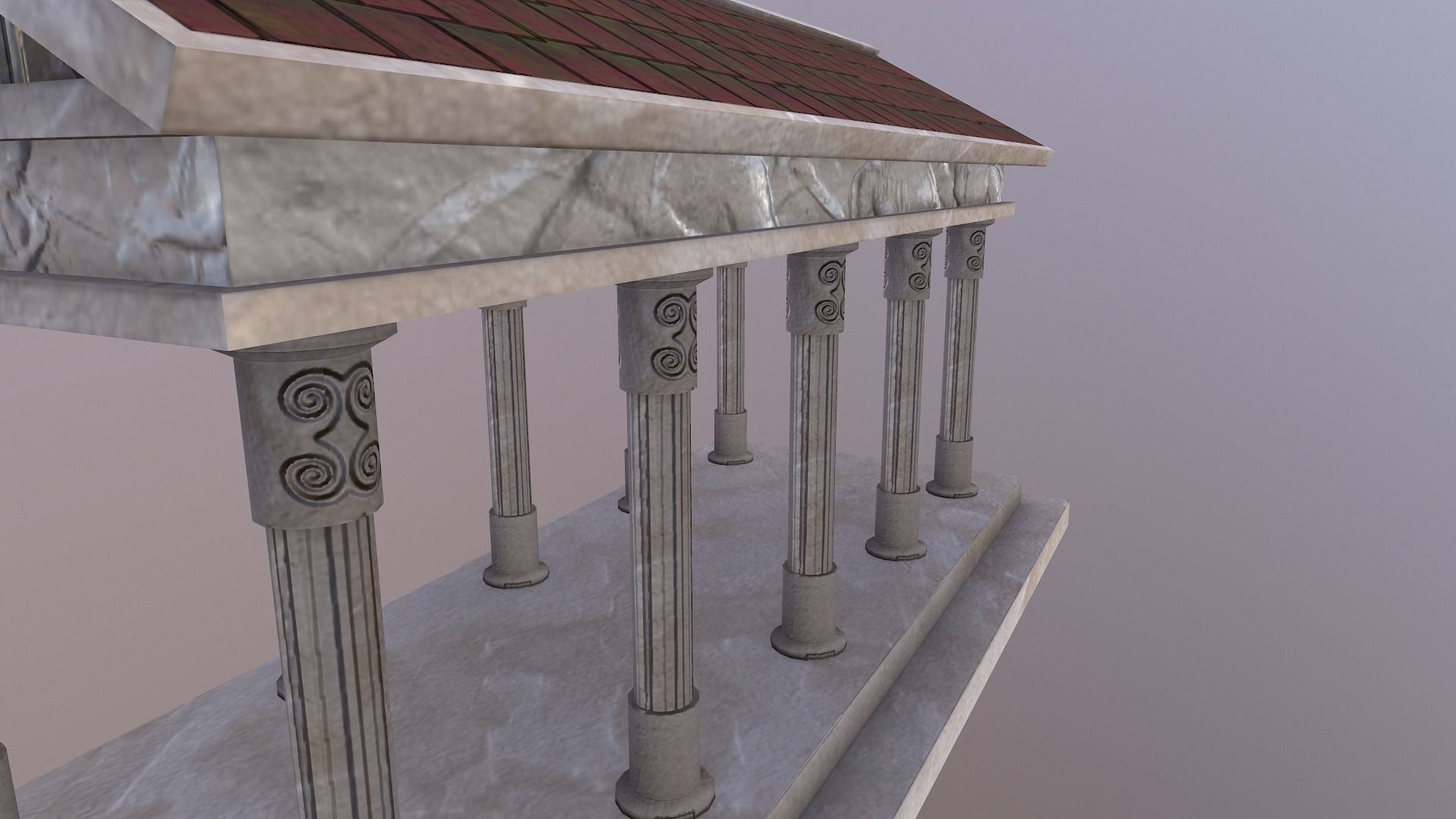  Roman Building Low-poly 3D model_7
