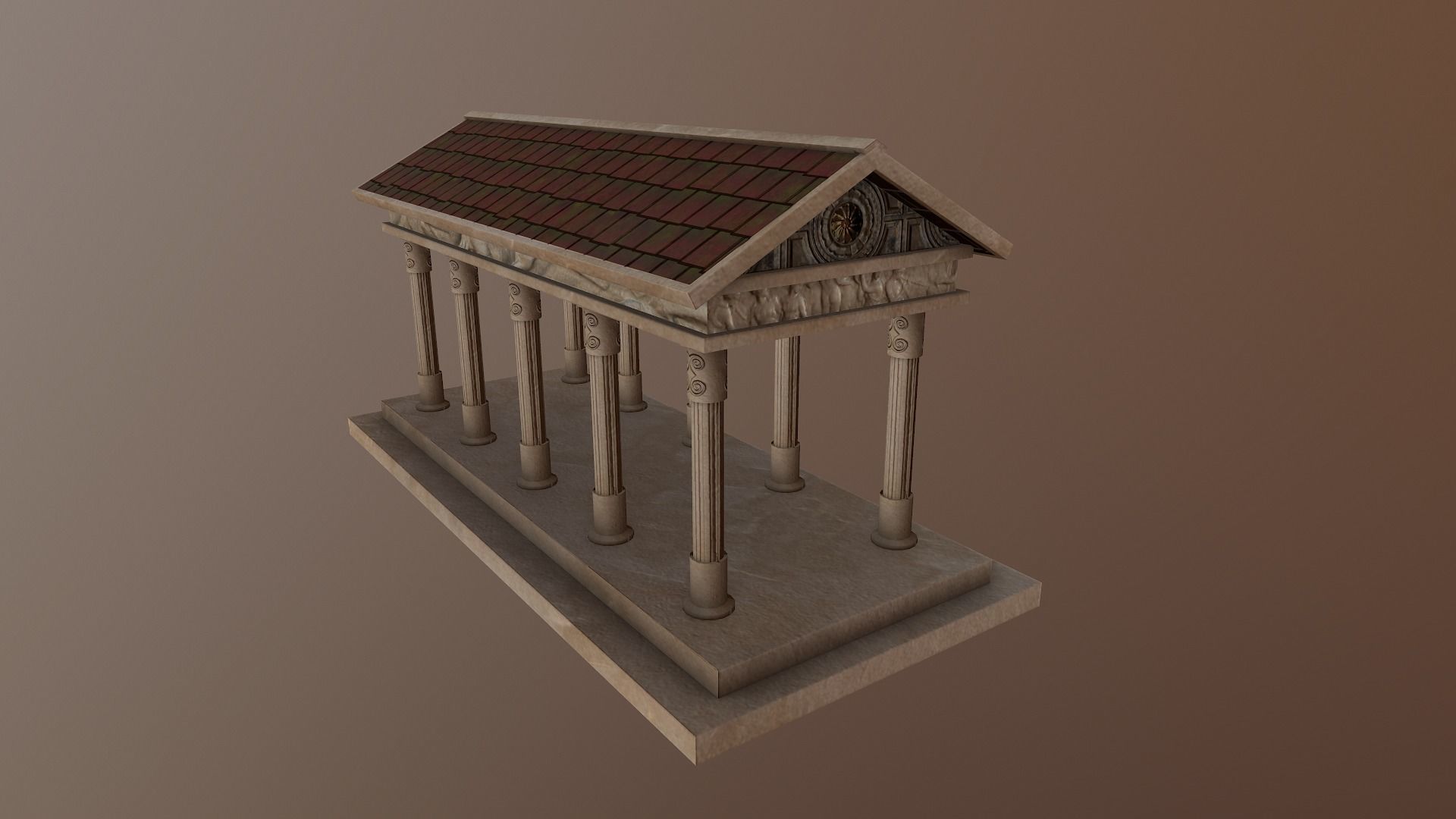  Roman Building Low-poly 3D model_20