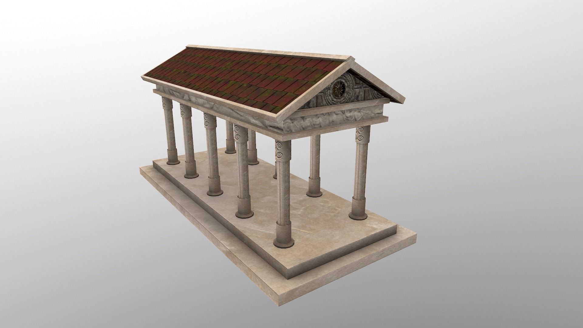  Roman Building Low-poly 3D model_18
