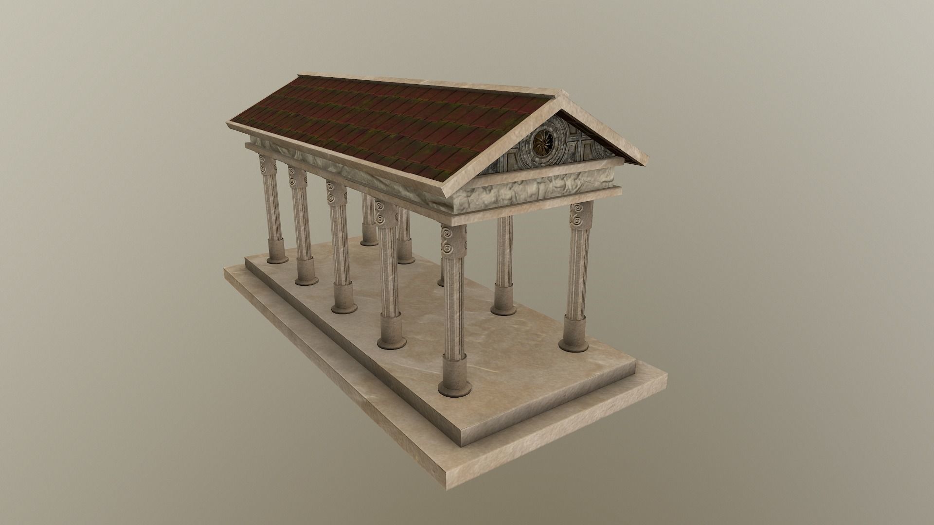  Roman Building Low-poly 3D model_24