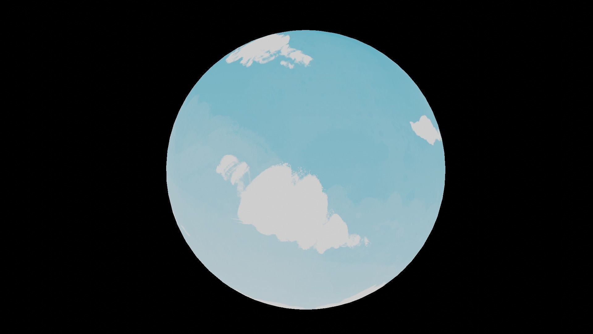 HDRI Panoramic Sky - 360 - cartoon sky Low-poly 3D model_8