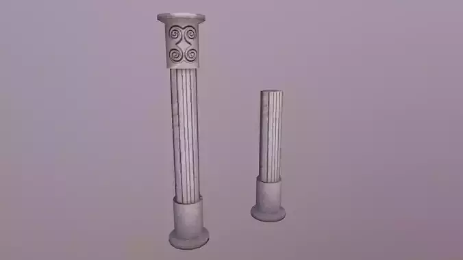  Low Poly Roman Column