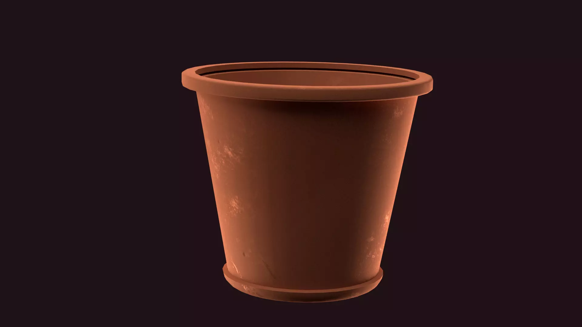 Plastic Flower Pots Low-poly 3D model_0