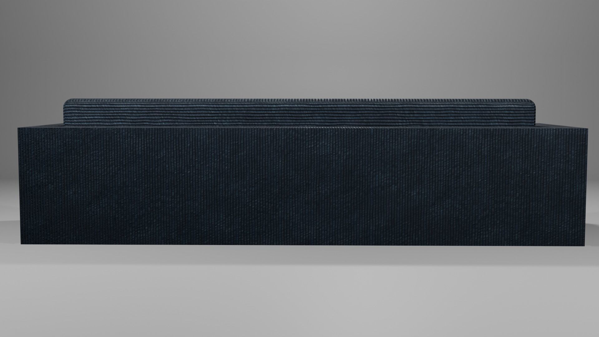 Low poly couch with chaise Low-poly 3D model_2