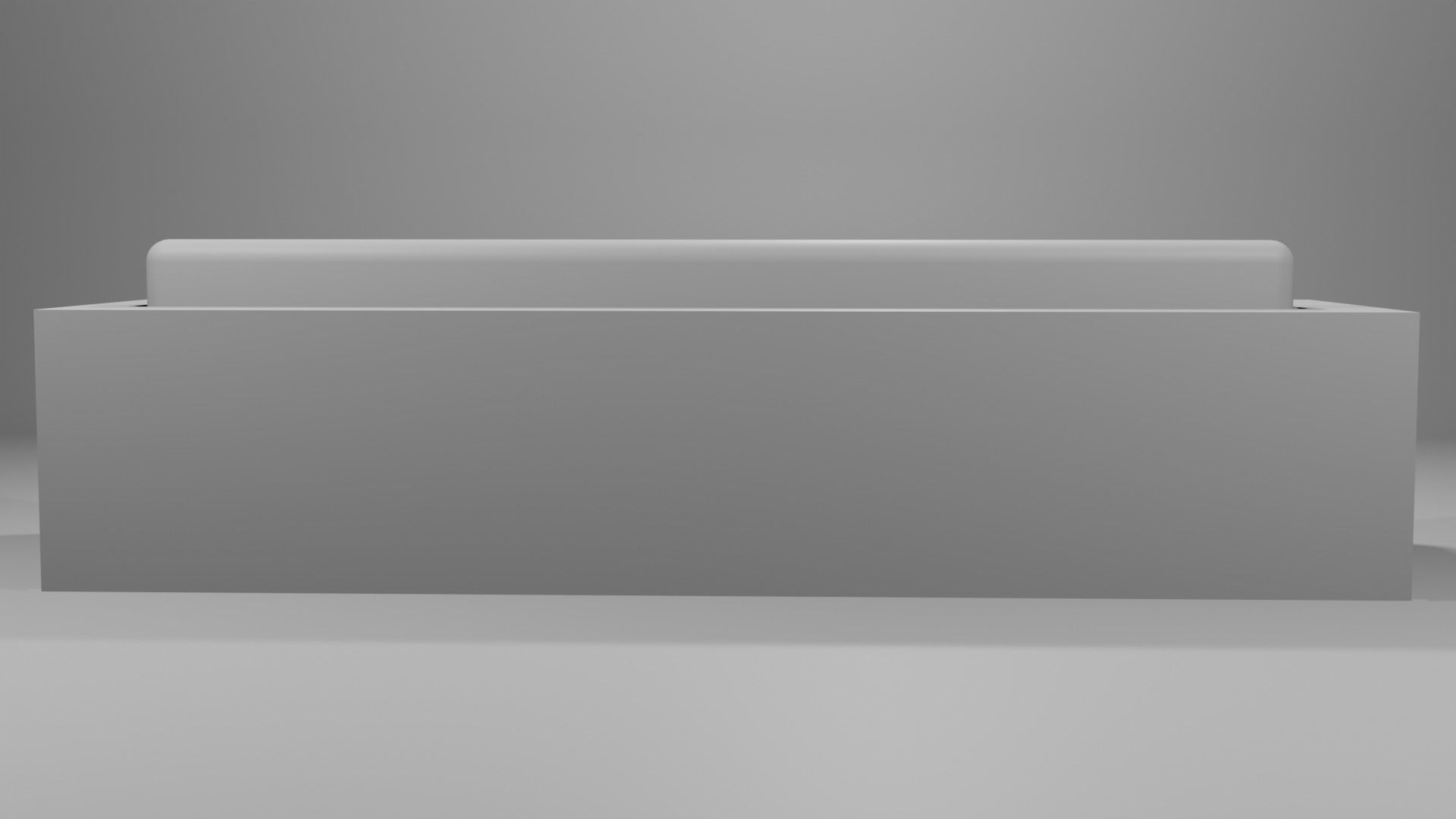 Low poly couch with chaise Low-poly 3D model_5