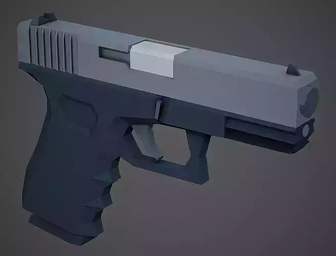 Stylized Glock 19 Low Poly Mobile Ready Low-poly 3D model Stylized Glock 19 Low Poly Mobile Ready Low-poly 3D model