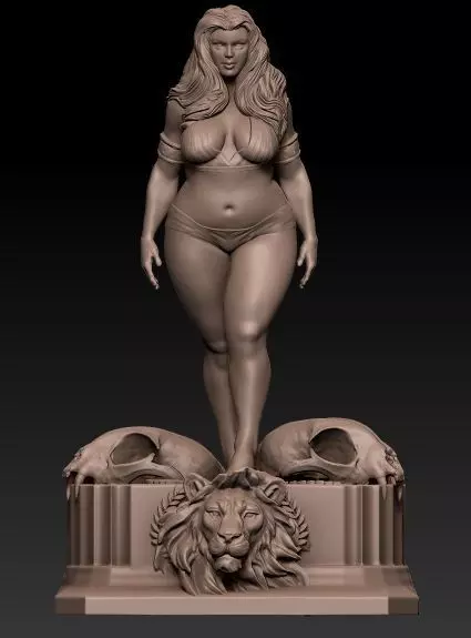 Goddess sign of lion sculpted by rlucenas 3D print model_0
