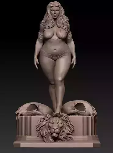 Goddess sign of lion sculpted by rlucenas 3D print model