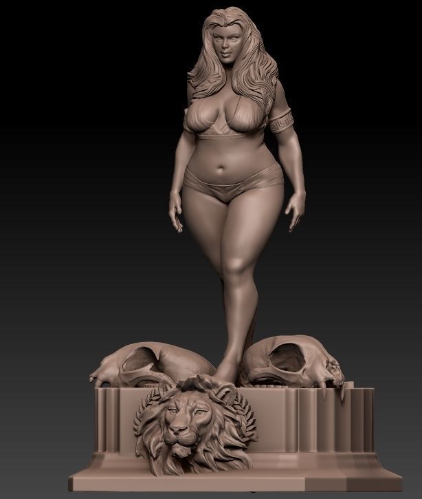Goddess sign of lion sculpted by rlucenas 3D print model_5