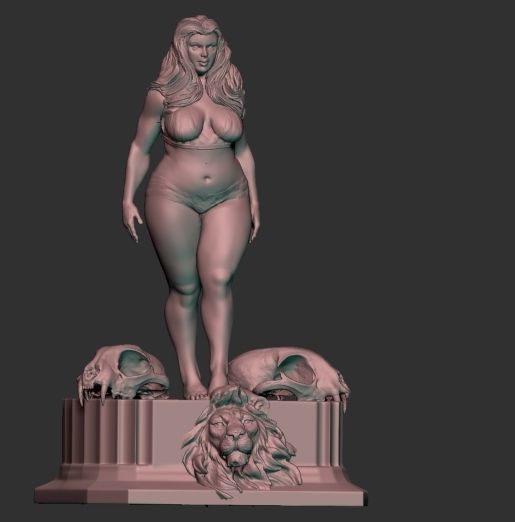 Goddess sign of lion sculpted by rlucenas 3D print model_1