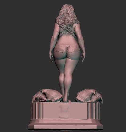 Goddess sign of lion sculpted by rlucenas 3D print model_4