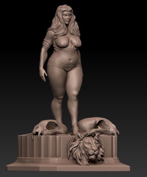 Goddess sign of lion sculpted by rlucenas 3D print model_2