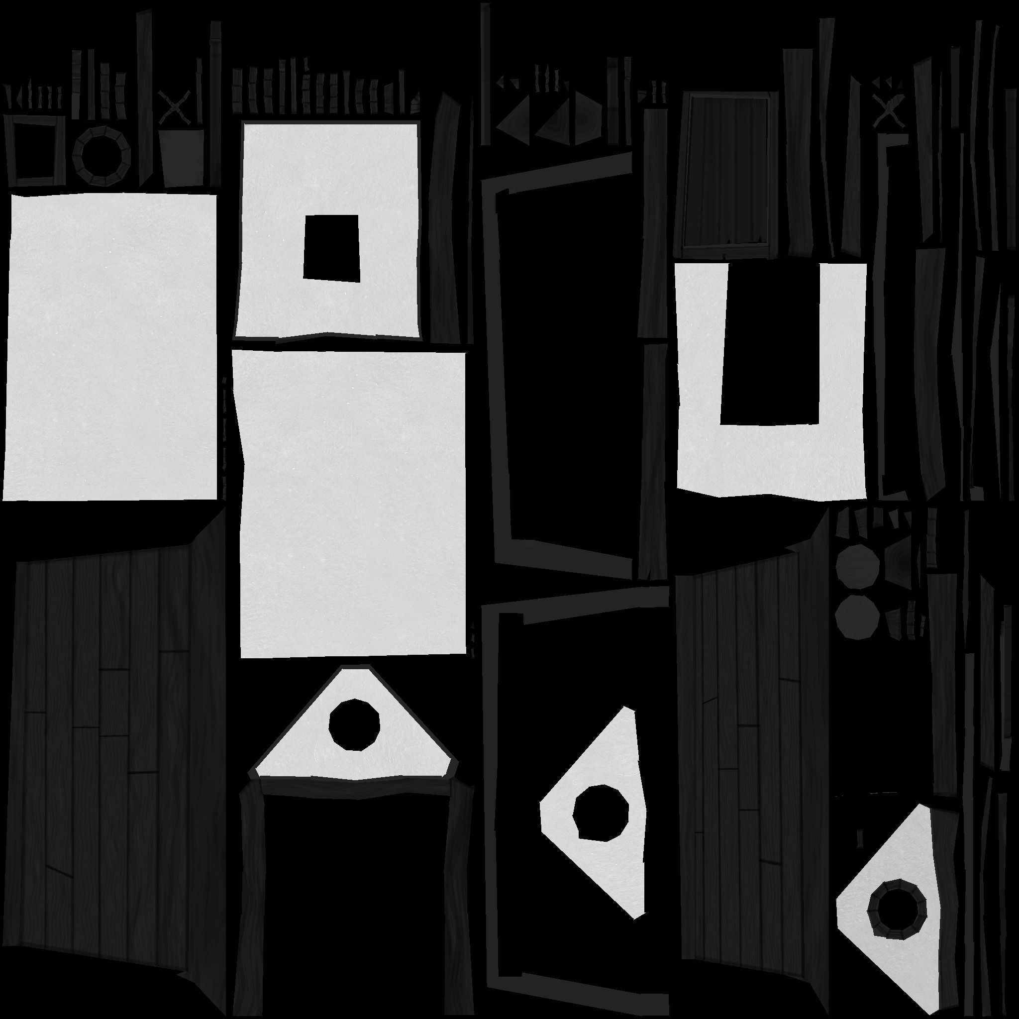 Cottage house Low-poly 3D model_11