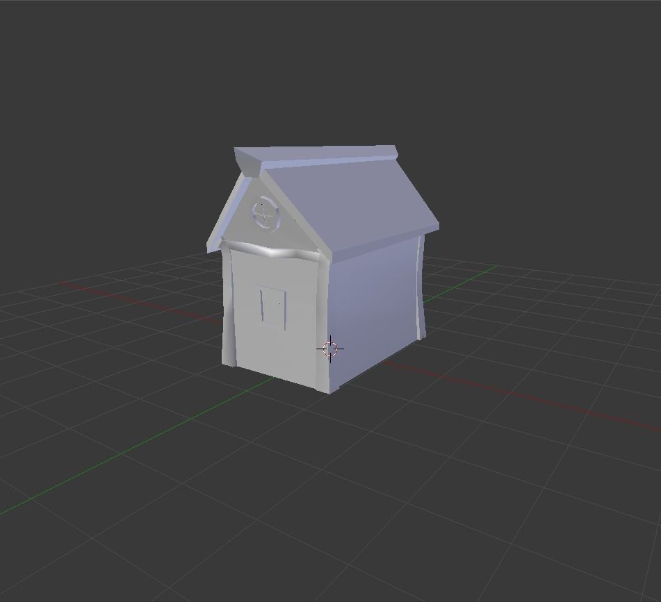 Cottage house Low-poly 3D model_8